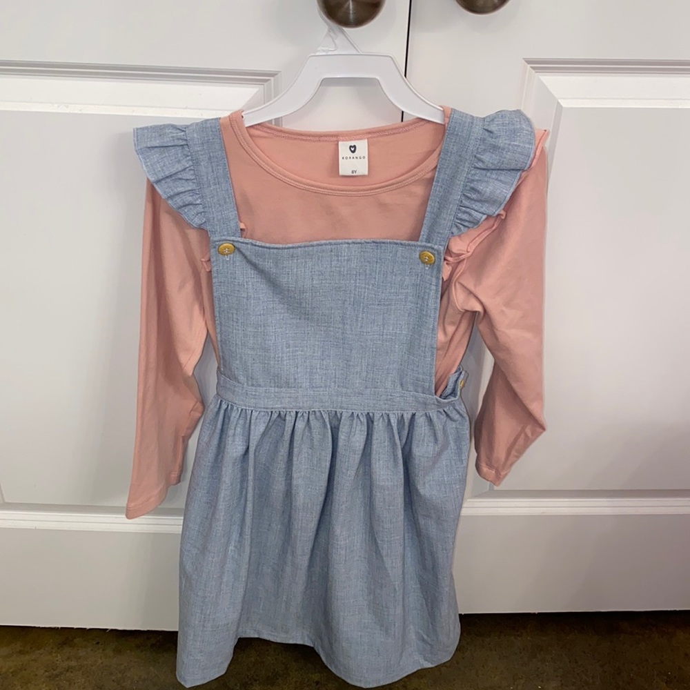 Little girl dress with matching shirt! Super cute! Great condition.